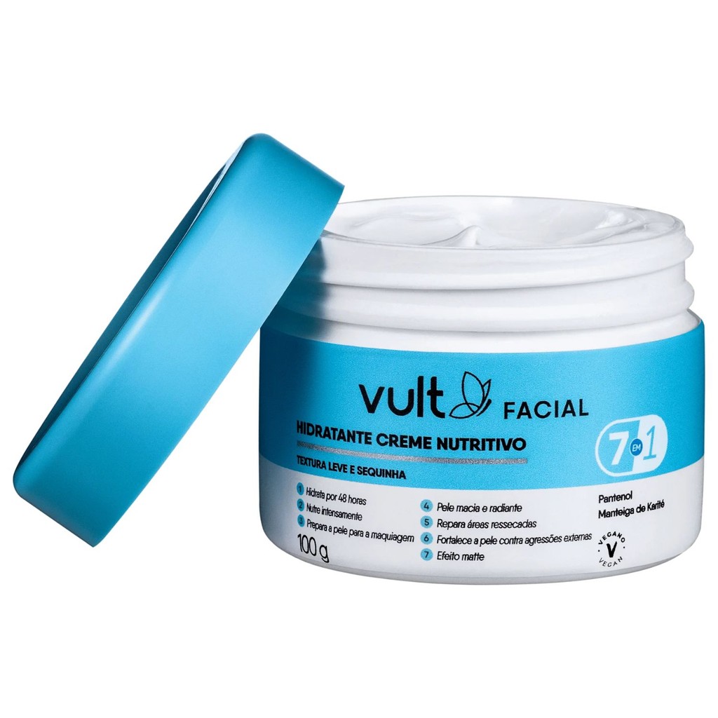 Creme Hidratante Facial Nutritivo Pele Macia 100g - Vult