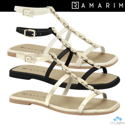 Rasteira Feminina Ramarim Detalhe Metalizada Confortável Elegante