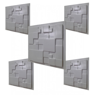 Kit 5 Formas De Gesso Molde Pra Gesso Placas 3D Gesso Liso em Oferta na Shopee