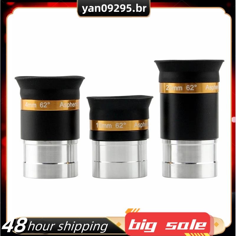 3 Pçs/Set 1.25 Polegadas 62 Graus 4mm 10mm 23mm Telescópio Astronômico Conjunto De Combinação De Ocular Grande Angular A