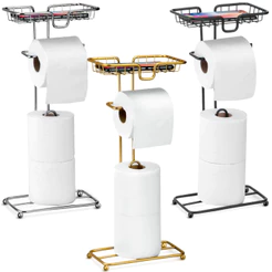 Porta Papel Higiênico Dispenser Porta Celular Chão Banheiro Lavabo Decoração Suporte Celular Arthi