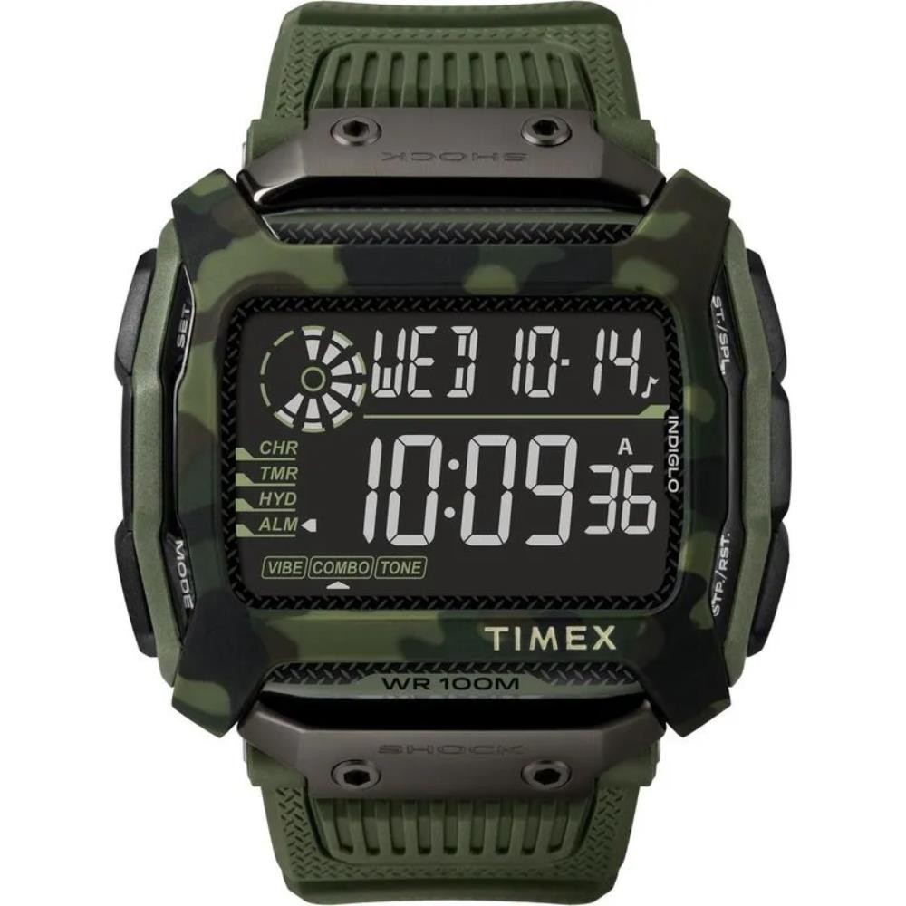 Relógio Timex Masculino Ref: Tw5m20400 Shock Digital Verde