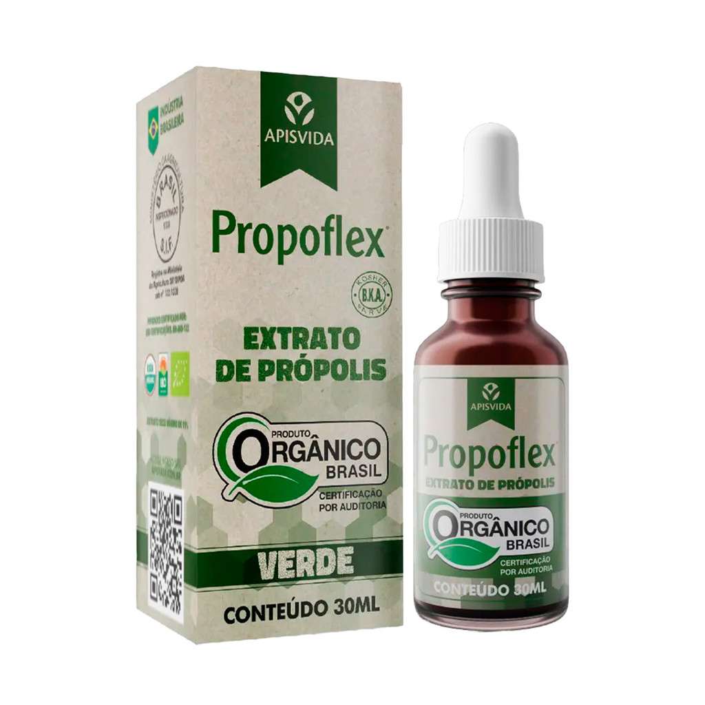 PROPOFLEX EXT. DE PROPOLIS ORGANICO 11% GOTAS 30ML UNICA - APIS VIDA em Oferta na Shopee
