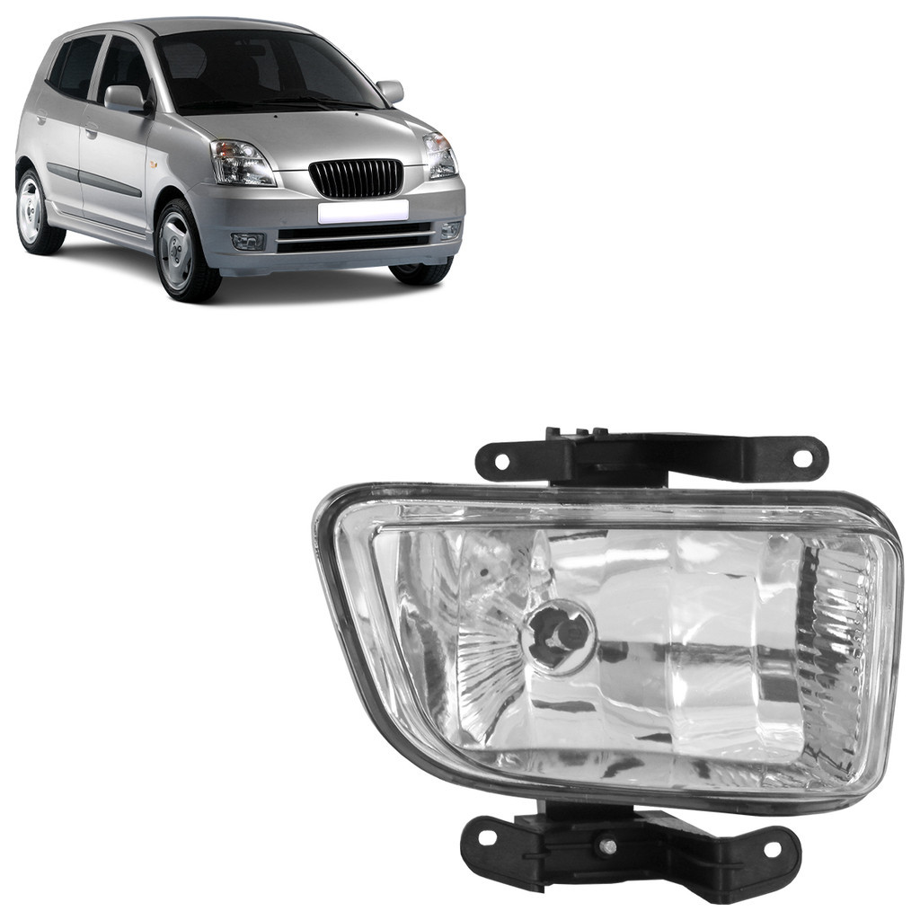 Farol Auxiliar Picanto 2005 2006 2007 2008 Auxiliar Lente Lisa Acrilico