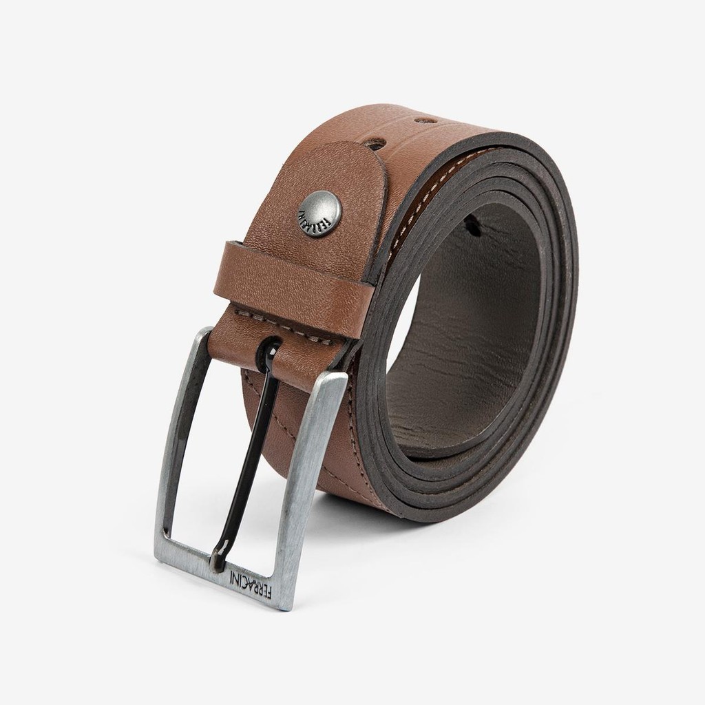 Cinto Masculino Casual Couro Legitimo Ferracini Elegante Sofisticado Havana Marrom FC670C em Oferta na Shopee