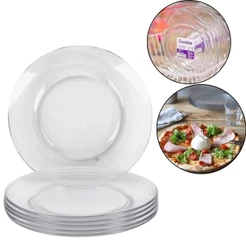 Jogo 6 Pratos Vidro Duralex Astral Raso 22cm Transparente