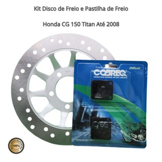 Kit Disco Freio + Pastilha Freio Titan 150 Até 2008 Dianteiro em Oferta na Shopee