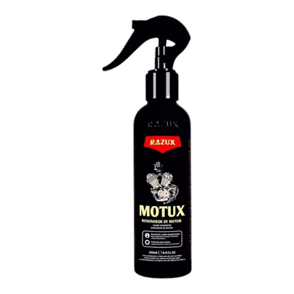 Verniz De Motor Renovador Brilho Proteção Motux Razux 240ml em Oferta na Shopee