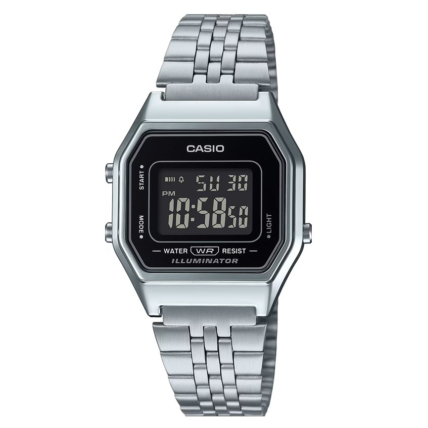 Relógio Casio Feminino Vintage Digital Illuminator Prata Original Presente Aniversário LA680WA-1BDF em Oferta na Shopee