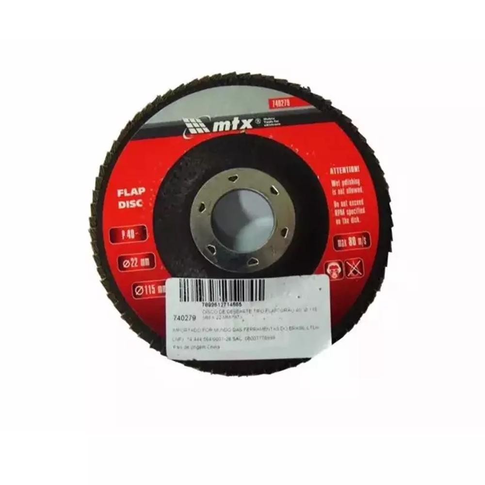 Disco de Lixa Flap 4.1/2 POL 80 GR 740299 MTX em Oferta na Shopee