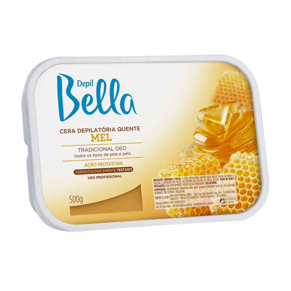Cera Depilatória Quente Mel Barra Hidrata Depil Bella 500g - Beauty