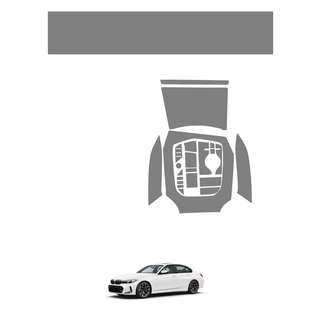 Película PPF Proteção Kit Console Central Velocímetro BMW 330e M Sport 2025 2026 Transparente TPU Anti Risco