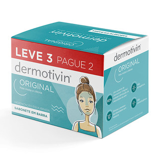 Sabonete em Barra Dermotivin Original Pele Mista a Oleosa com 3 Unidades de 90g cada em Oferta na Shopee