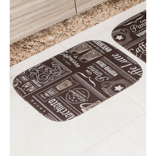 Tapete Cozinha Base Antiderrapante Tapetes Junior Marrom em Oferta na Shopee