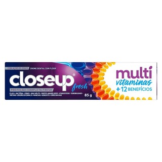 Creme Dental Closeup Multi Vitaminas +12 Benefícios Fresh 85g em Oferta na Shopee