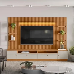 Rack com Painel Ouro Preto