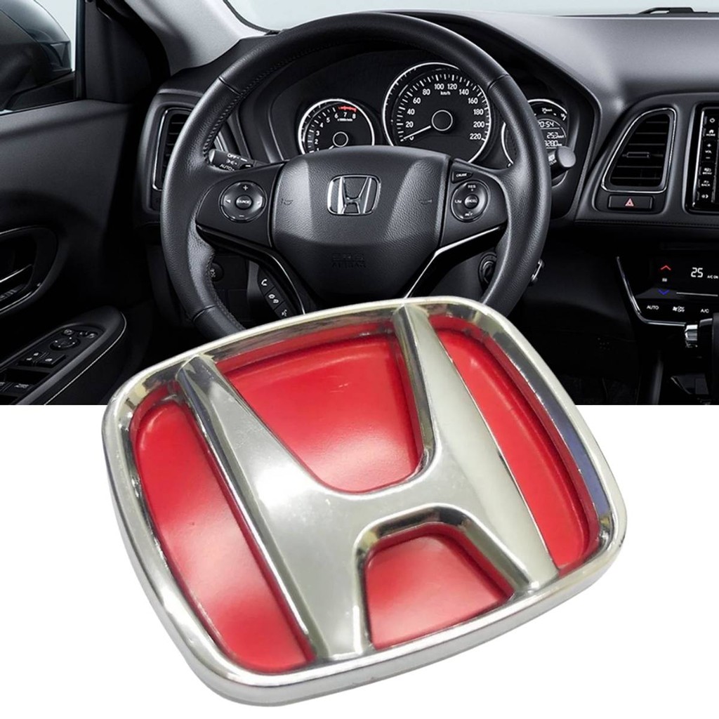 Emblema P/ Volante Med. 40x50mm Cromado New Civic 07-18 / City 09-18/ Fit 09-18