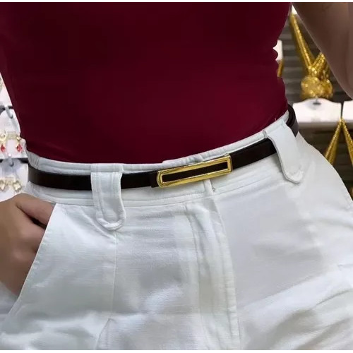 Cinto De Couro Fake Fino Com Fivela Dourada Delicado