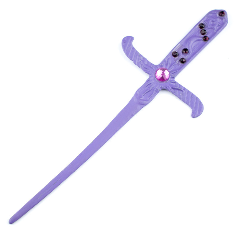 Athame Cigano Metal Lilás 19cm Pedras e Strass Lilás Tarot Baralho