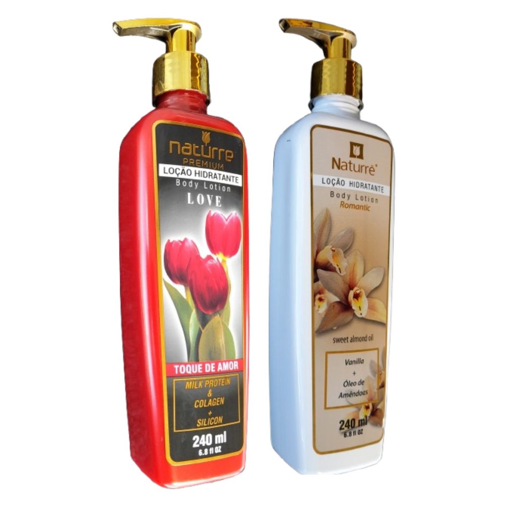 Kit 2 Hidratantes Naturrê Love e Romantic – 200ml Cada