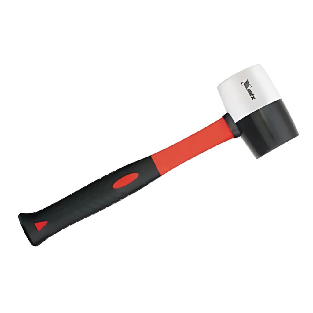 Martelo De Borracha Preta Branca 450G Cabo Fibra Vidro Mtx