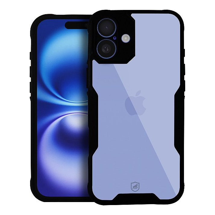 Capa  Case Capinha Dual Shock Sense iPhone 16 Preta Gshield – Antichoque com Proteção Militar