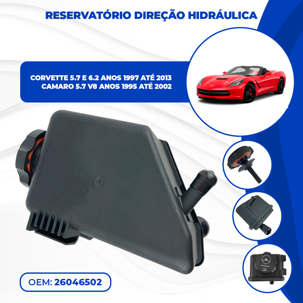 Reservatório de Direção Hidráulica Camaro Corvette 1997 1998 1999 2000 2001 2002 2003 2004 a 2013