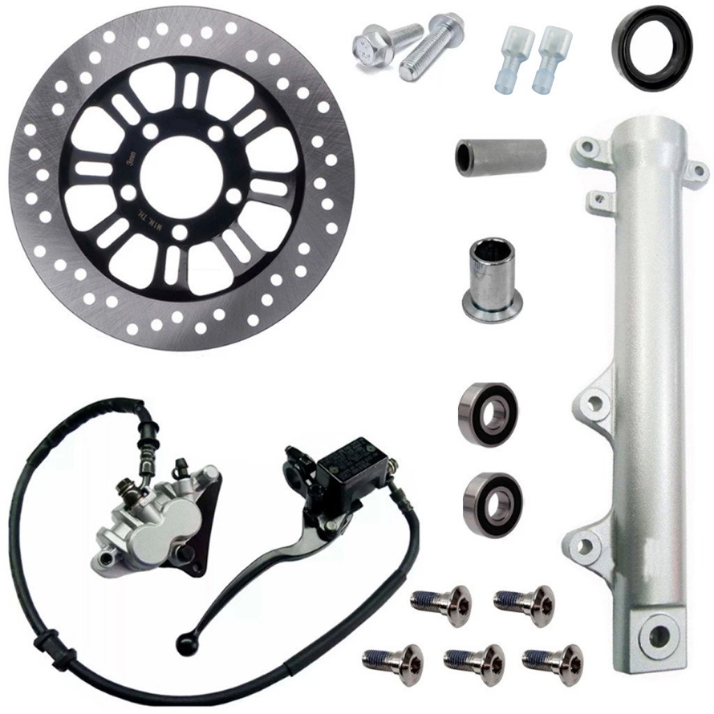 Kit Sistema Freio A Disco Dianteiro Cg Titan Fan Start Cargo 150 160 2014 A 2024 Sem Cubo Raio Para Roda Liga Leve Vamo
