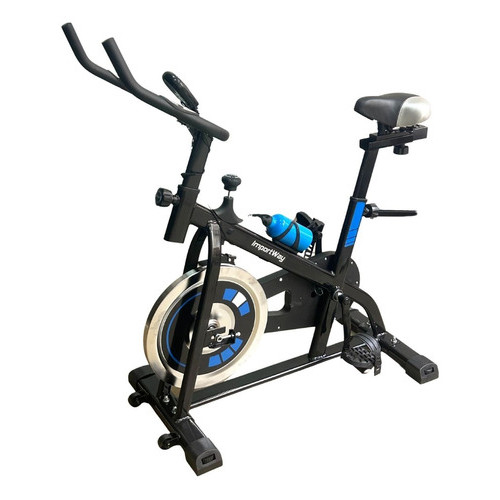 Bicicleta Ergométrica Spinning 8kg Azul Importway C/monitor