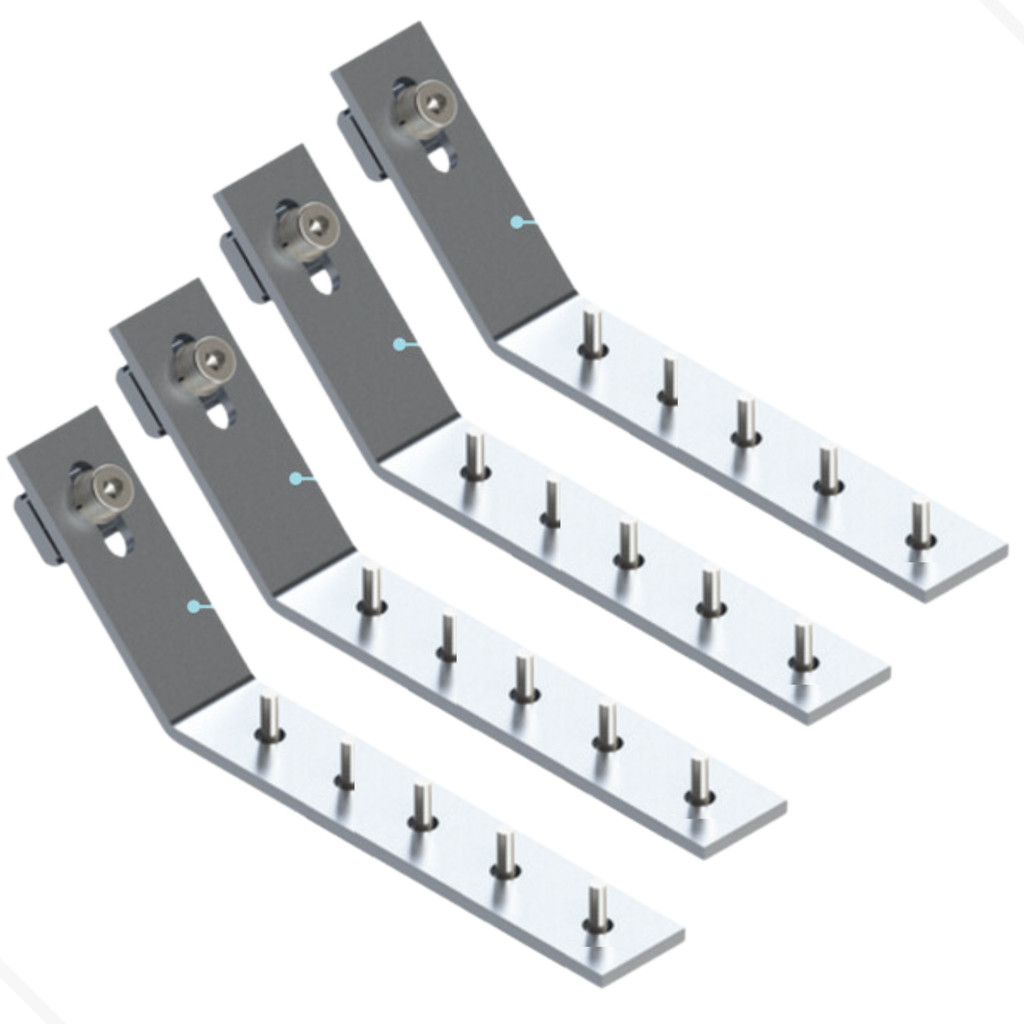 Suporte De Fixação Em Telhas Tipo Kalhetão Canaletão 04 pcs