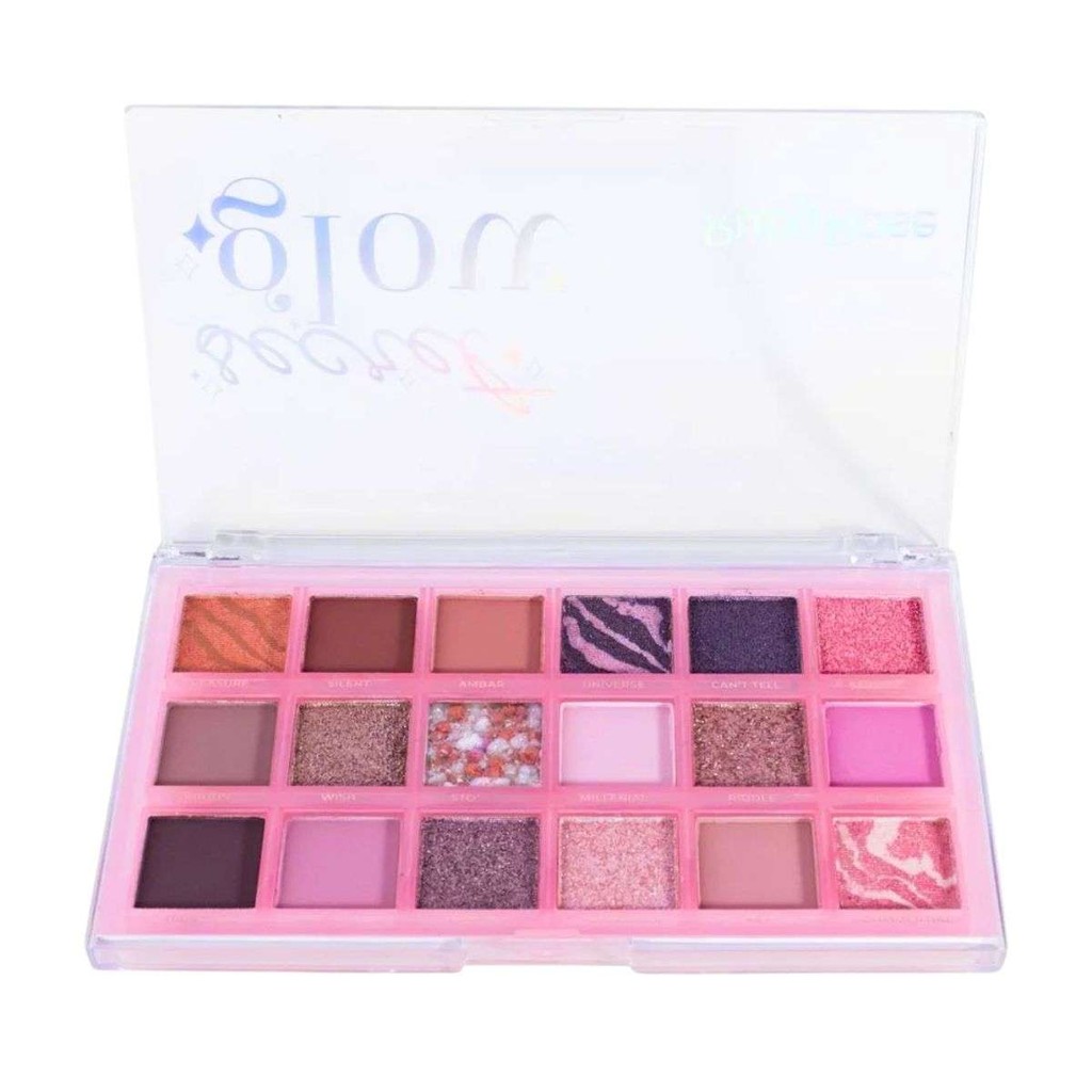 Paleta De Sombras Secret Glow Ruby Rose HB1084 Tons Frios E Rosados Simboliza O Romantismo E A Delicadeza