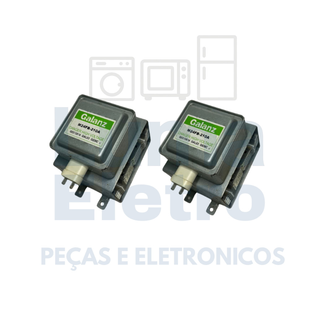KIT 02 Magnetron Galanz M24fb-210a Usado Testado 100%