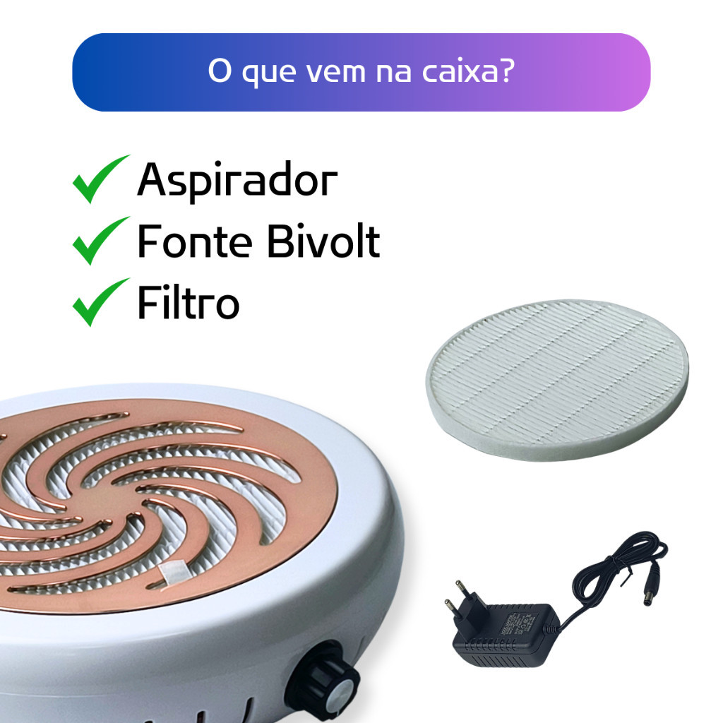Aspirador Coletor Compacto de pó/máquinas de manicure profissional L103