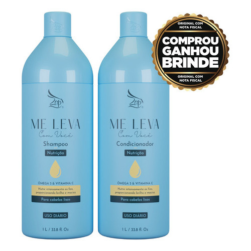 Zap Kit Shampoo + Condicionador Ômega 3 E Vitamina C Me Leva