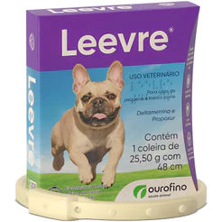 Coleira Anti Pulgas Leevre P - 48 Cm Ouro Fino