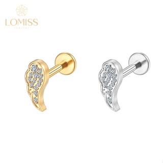 Lomiss Piercing Orelha Conch Trágus Labret Aço Cirúrgico Asa Zircônia Cravejada em Oferta na Shopee