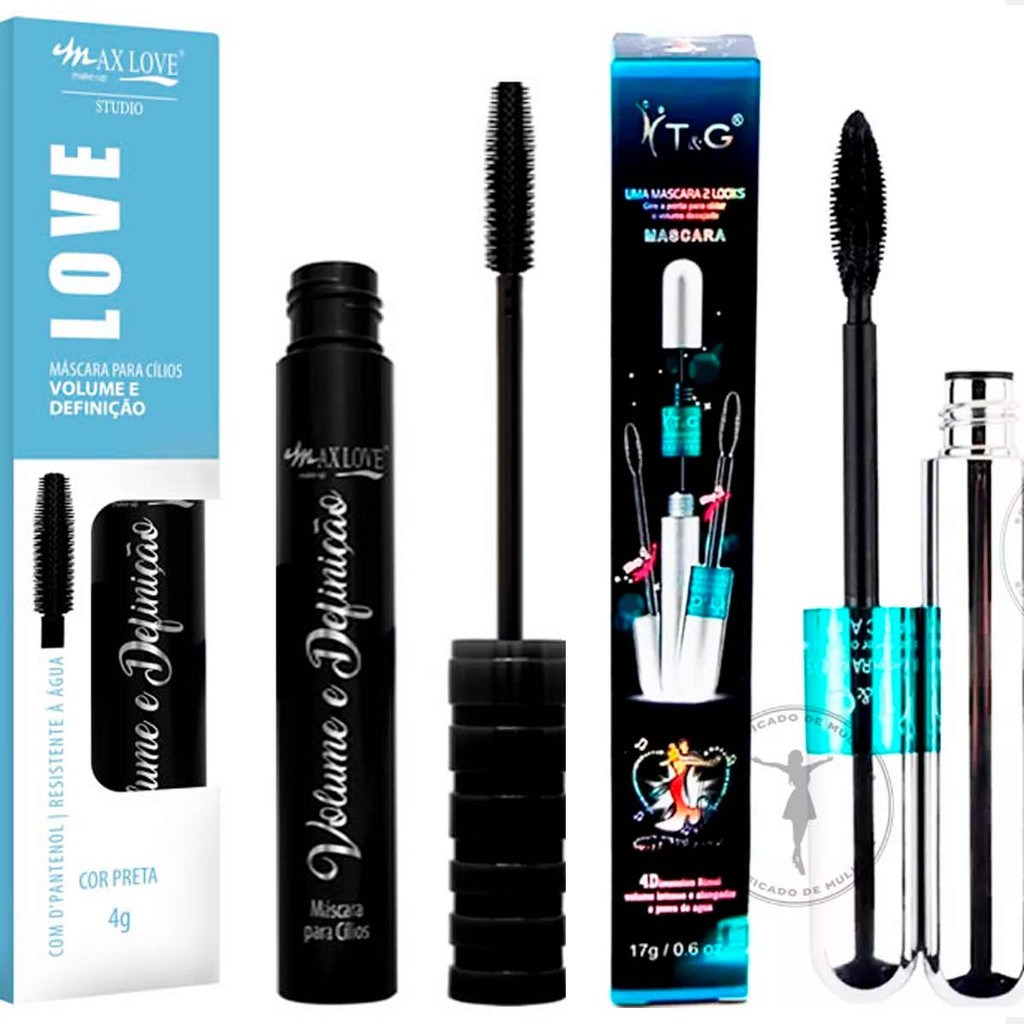 kit Rimel T&G Tango 2 em 1 Efeito 4D prova D´agua Original Melhor Rimel + sérum Cilios Max Love