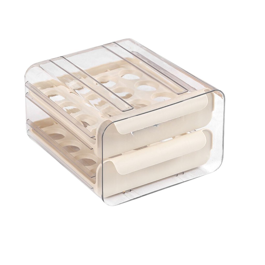 Organizador Suporte para Ovos de Geladeira Gaveteiro Empilhável 30 Ovos com tampa Qualidade Premium