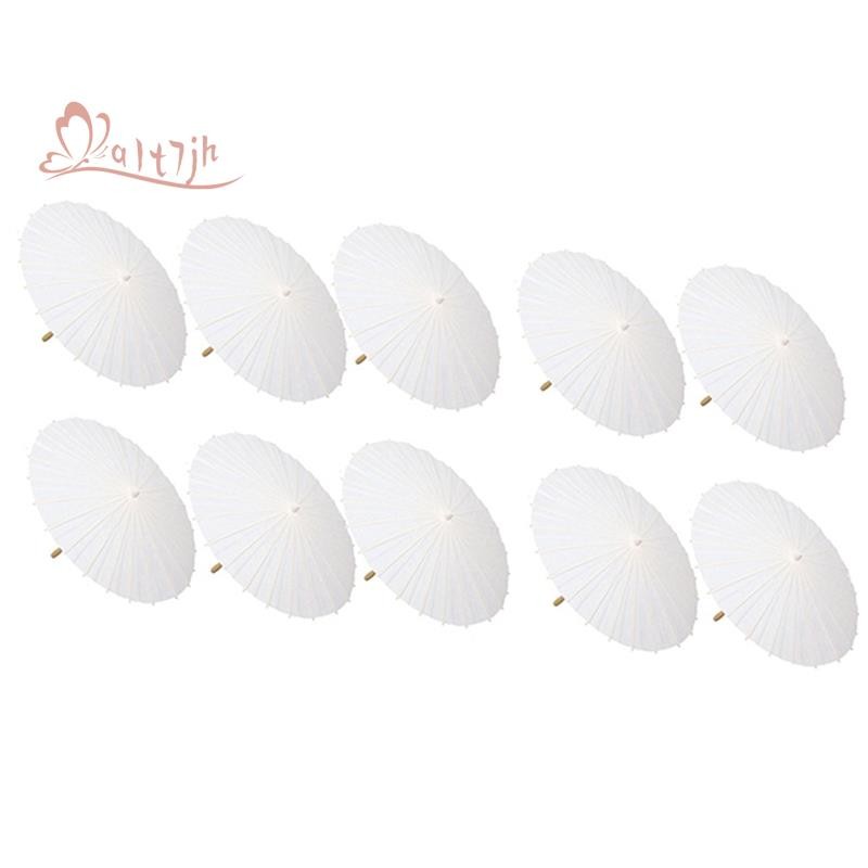 10 Pçs Guarda-Sol De Papel Chuva De Casamento Favor Chuvas De Bambu Para Peças Centrais Do...