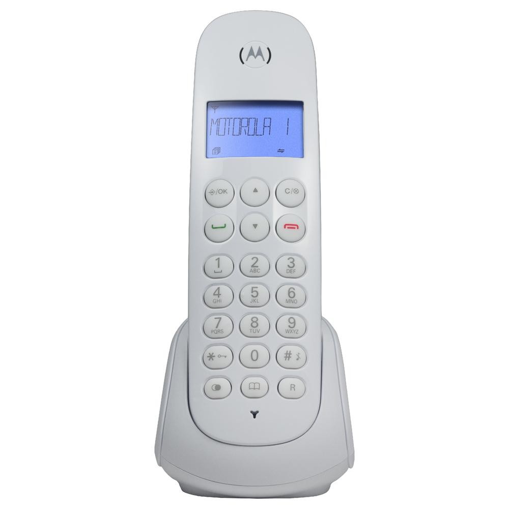 Telefone Motorola Moto 700W Sem Fio Digital Id. Chamadas Branco em Oferta na Shopee