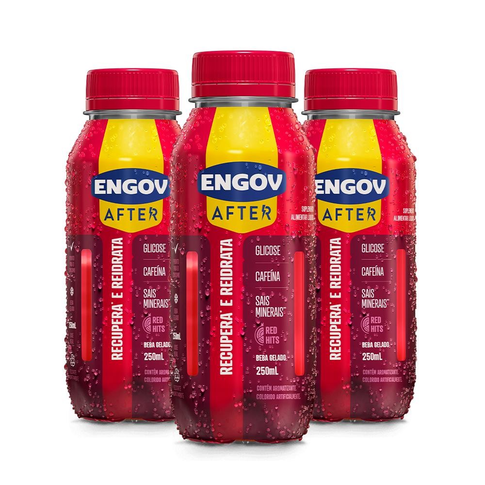 Kit com 3 Engov After Red Hits