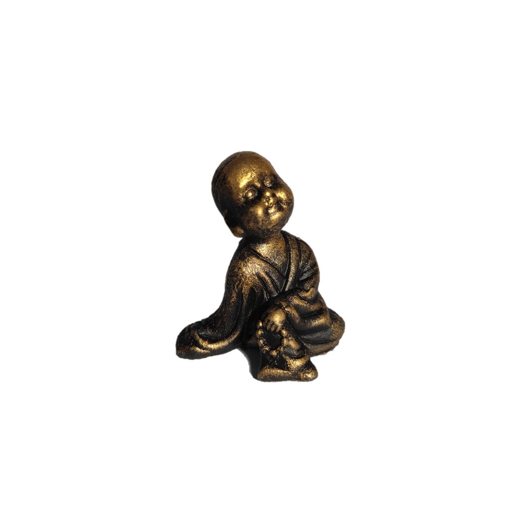 Buda Criança Miniatura em resina para terrário ou mini jardim 3 cm enfeite para vaso