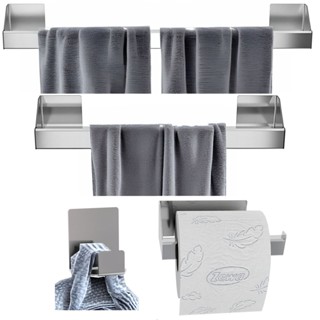 Kit Acessórios Banheiro 4 Peças Inox Com Adesivo 3M SF.DF em Oferta na Shopee