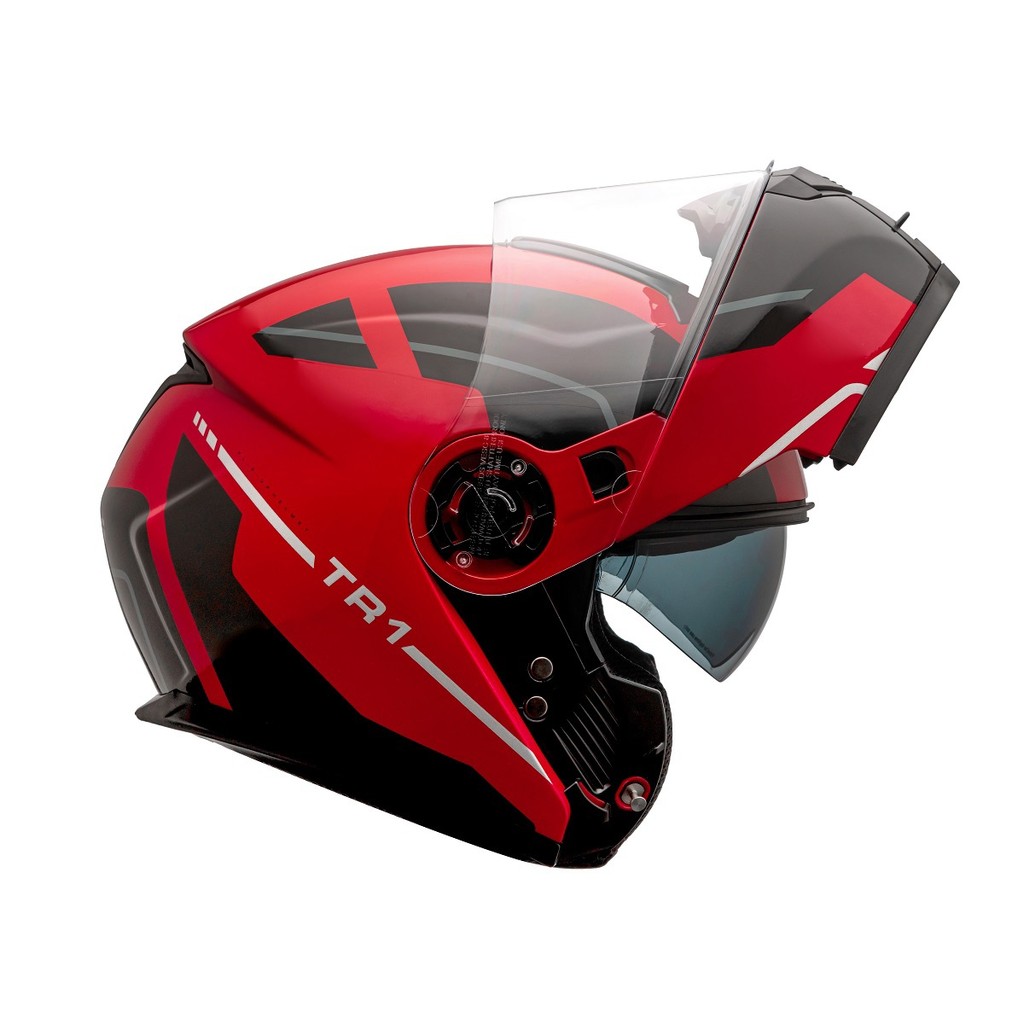 Capacete Articulado Robocop Moto Peels Tr1 Control Vermellho
