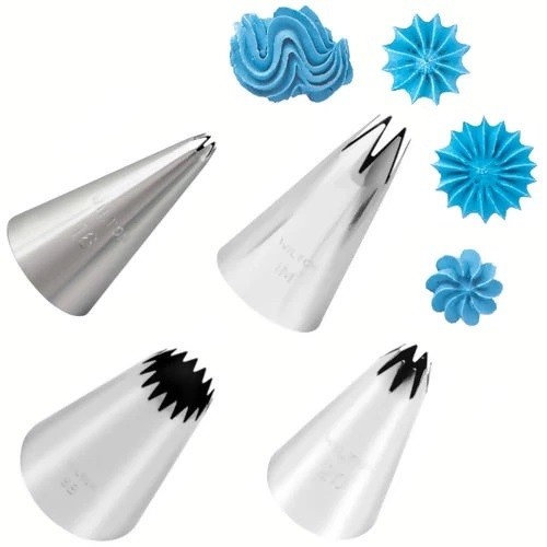 BICO PARA CONFEITAR AÇO INOX WILTON - PITANGA ABERTA * TAMANHOS VARIADOS