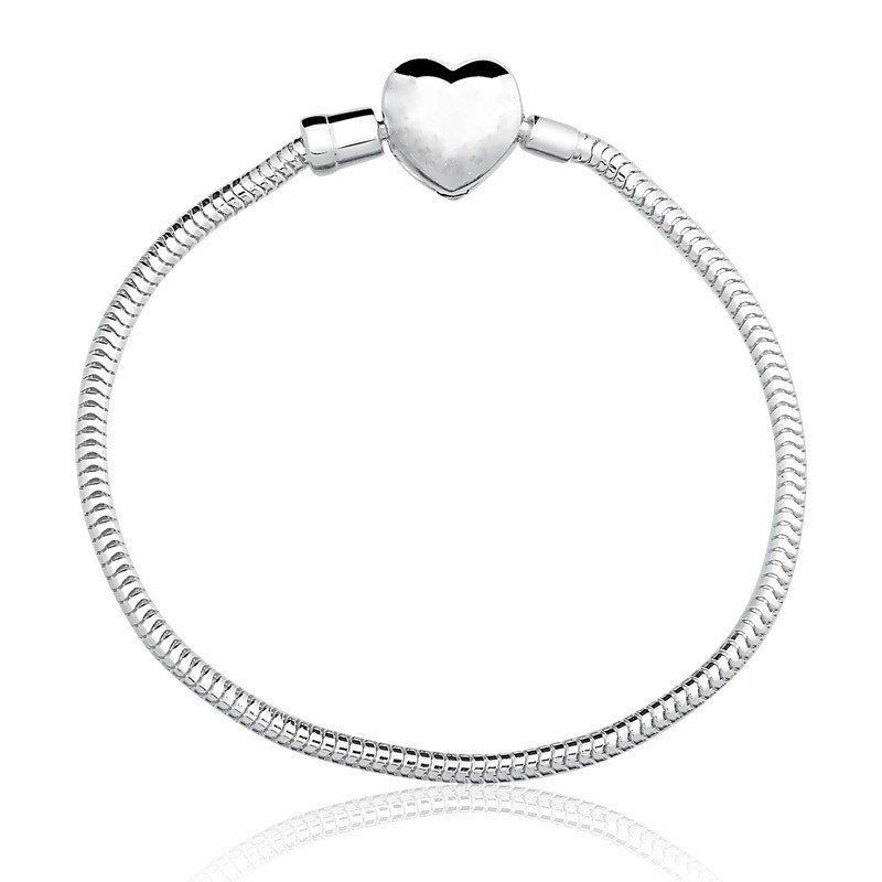 Pulseira Prata 925 Legítima Coração Feminino Com Garantia Compatível com todos os Berloques em Oferta na Shopee