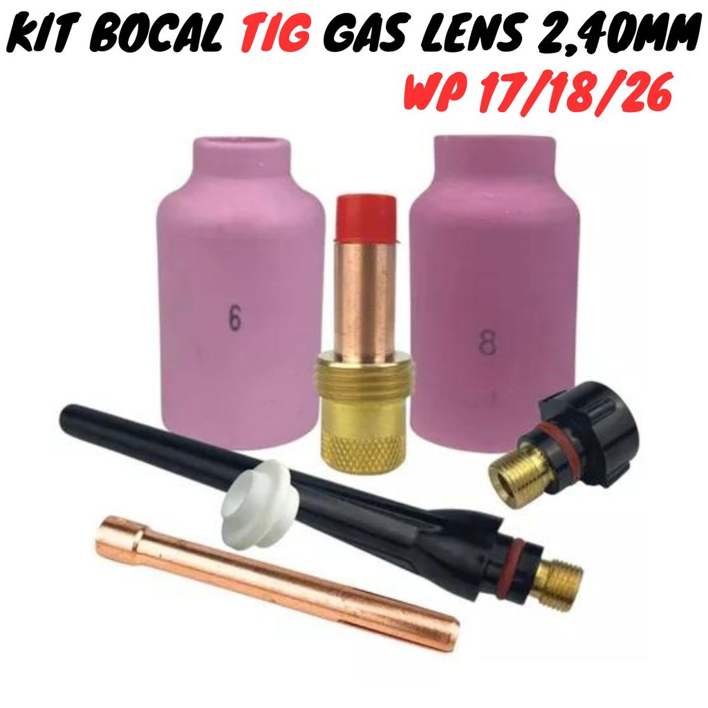 Kit Bocal Tig Gas Lens 2,40mm - Wp 17/18/26