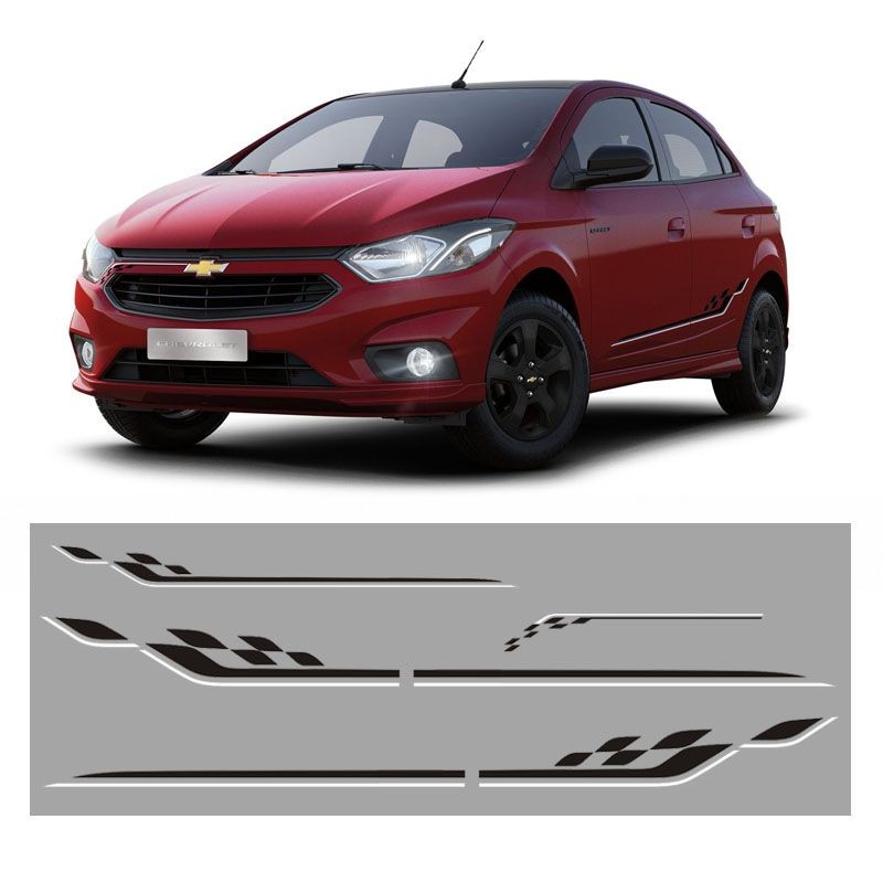 Kit Completo Faixa Onix Effect 2018/19 Adesivo Branco/preto em Oferta na Shopee