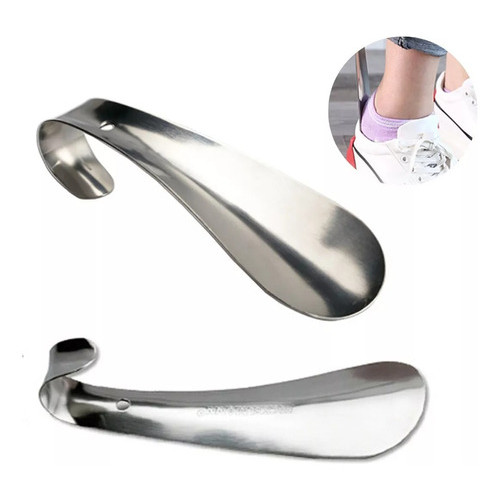 Kit 2 Calçadeiras Para Sapatos Calçados Aço Inox Calçar