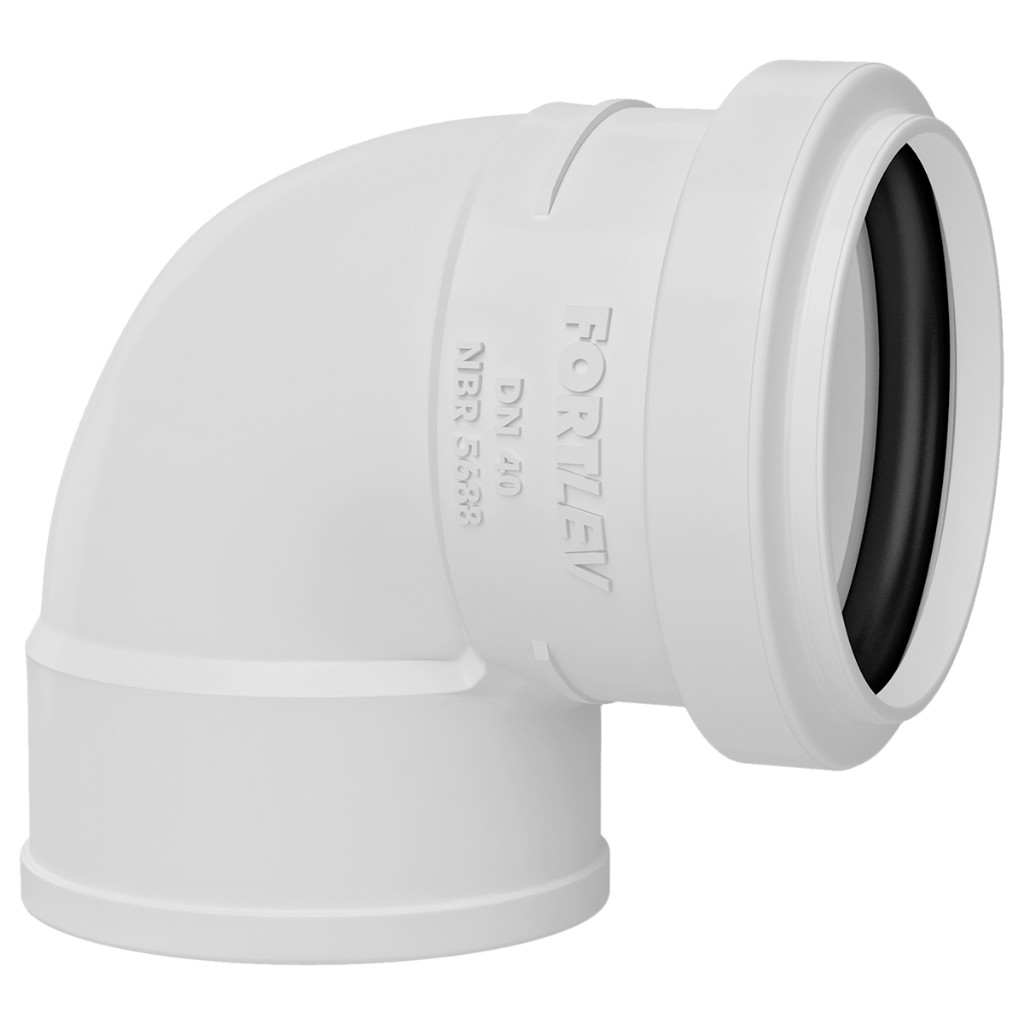 Joelho PVC 90º Para Tubo Esgoto 200mm Fortlev em Oferta na Shopee